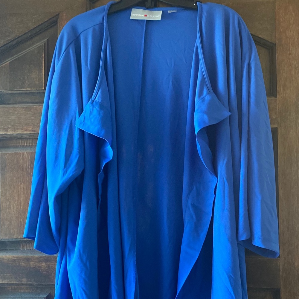 Blue cardigan